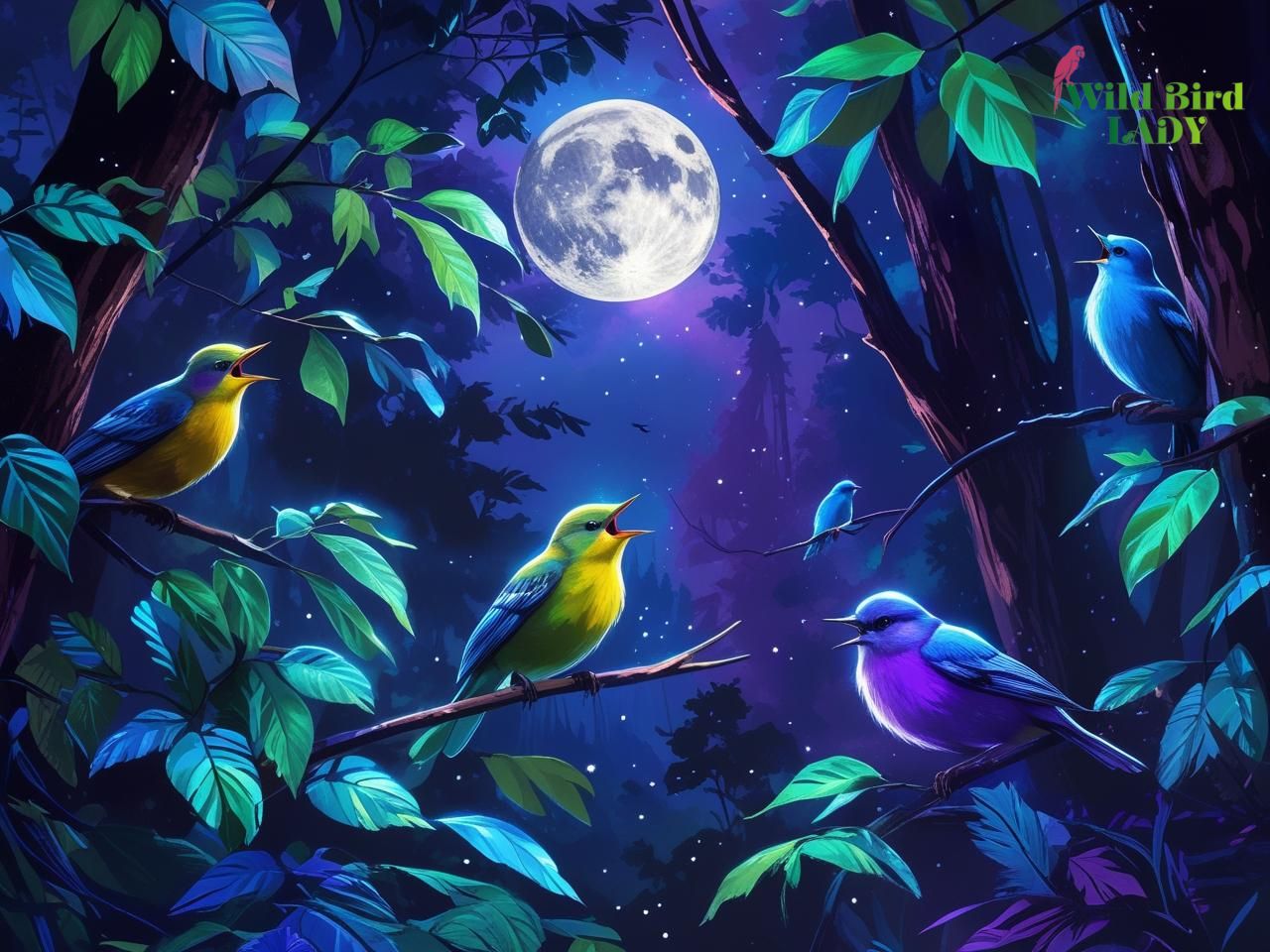 Birds Singing at Night Time